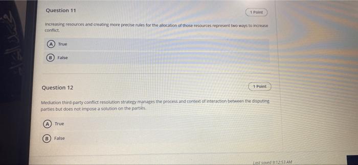 help Question 11 1 Point Increasing resources and