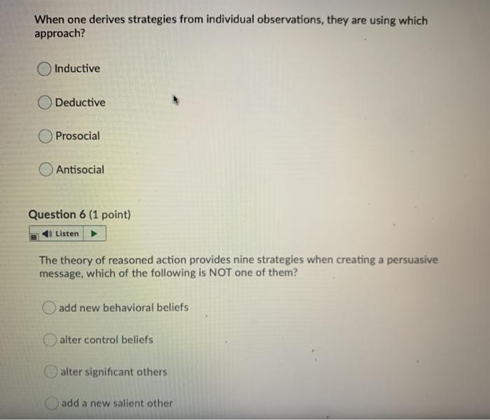 When one derives strategies from individual