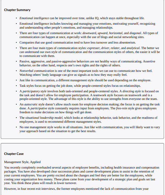 Chapter Summary . Emotional intelligence can be