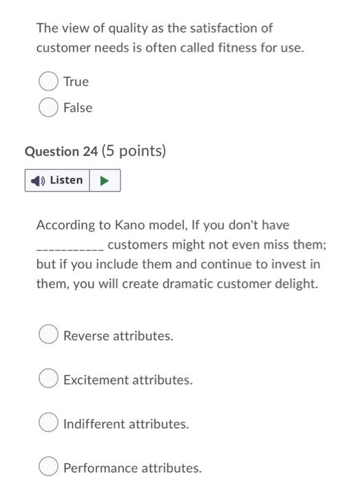 The view of quality as the satisfaction of