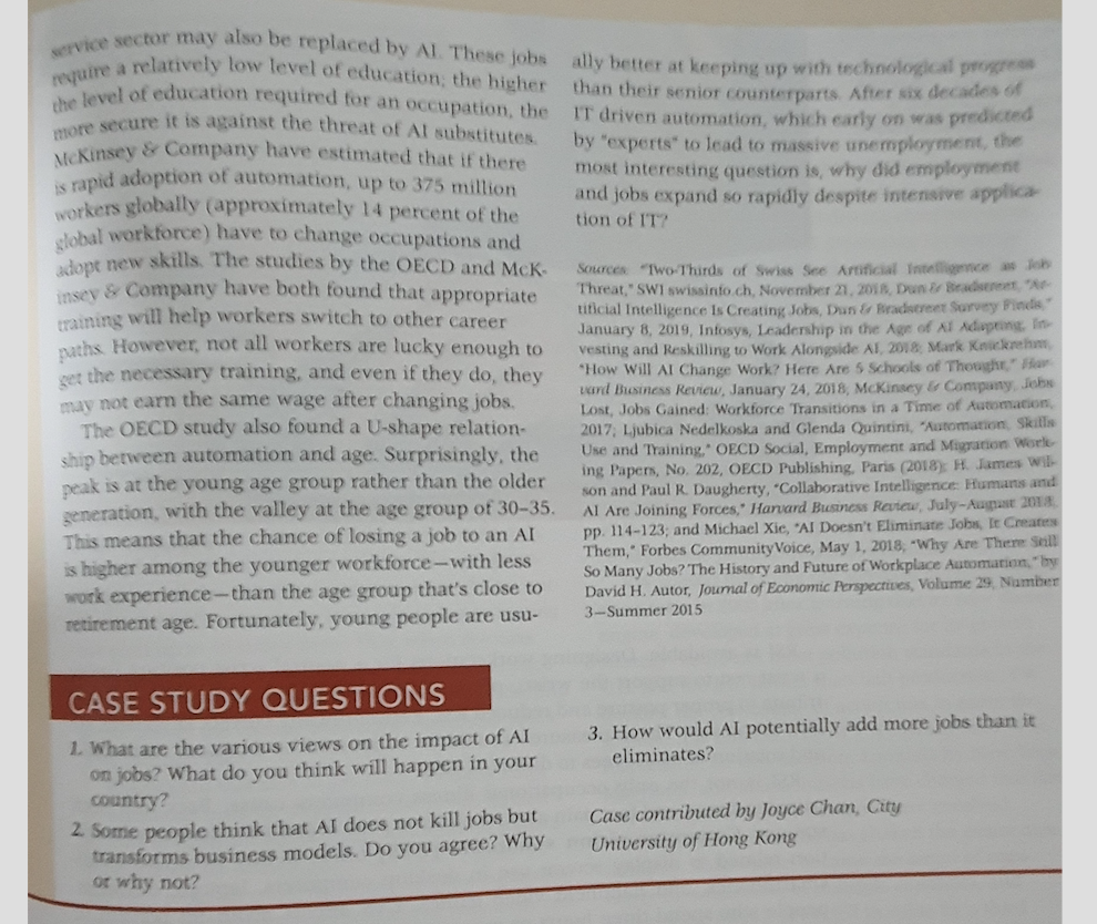 please answer 3 case study questions INTERACTIVE