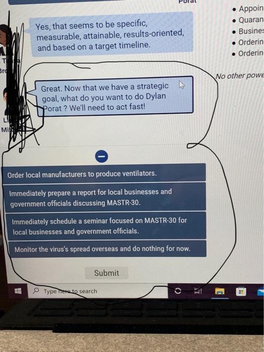 answer the question on the bottom i circled the