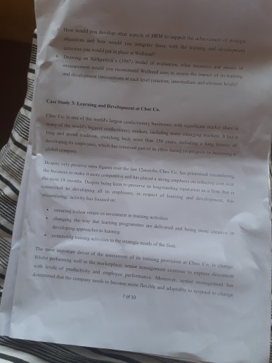 case study 3: learning and development at choc