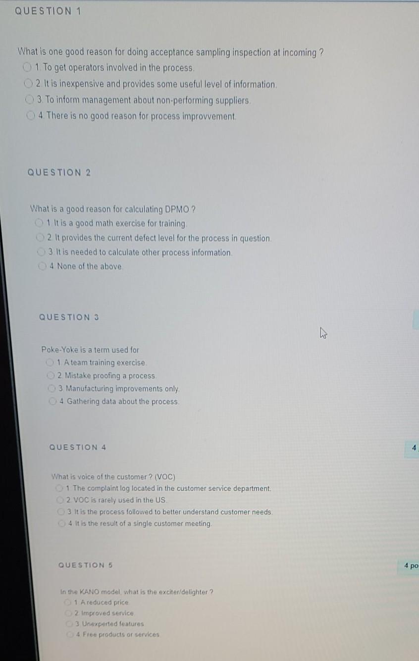 QUESTION 1 What is one good reason for doing