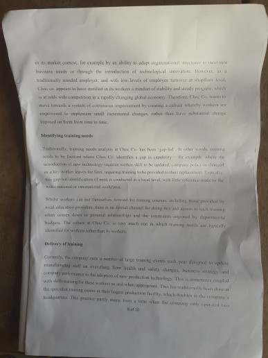 case study 3: learning and development at choc