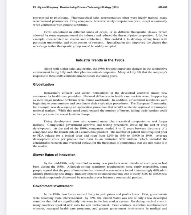 In the Eli Lilly Harvard case study, How did Eli