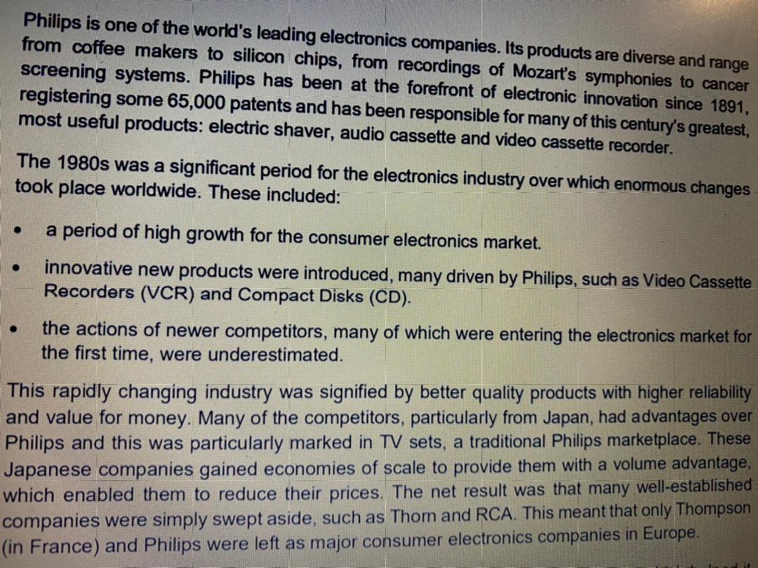 Philips is one of the world's leading electronics