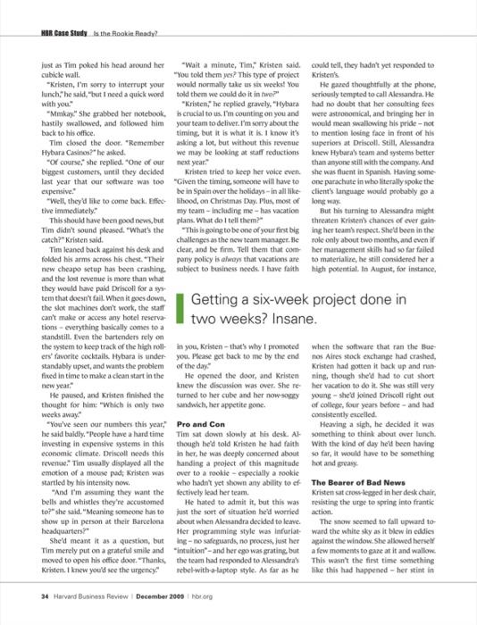 Case Study: please someone should help me answer