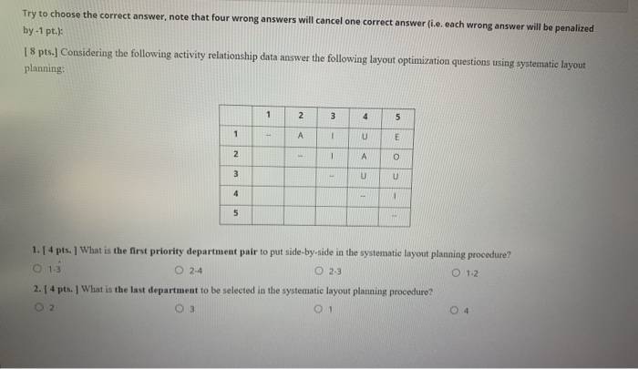 Try to choose the correct answer, note that four