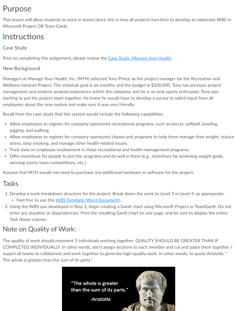 Purpose This lesson will allow students to work