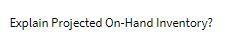 answer must be in 100-200 words Explain Projected
