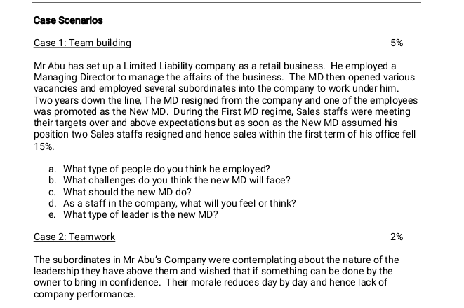 This question is under Human Resources Management