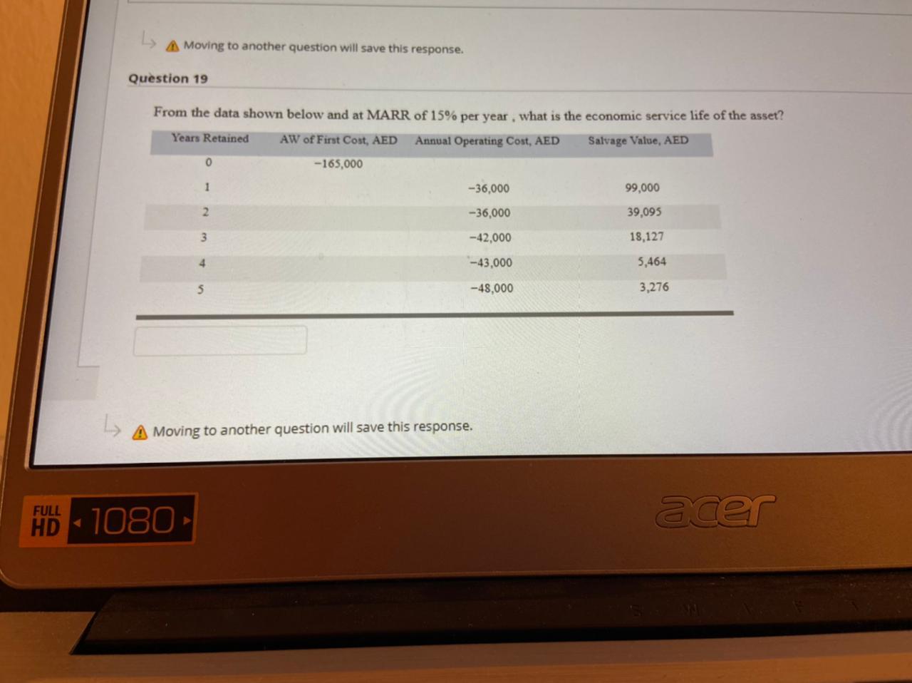 A Moving to another question will save this