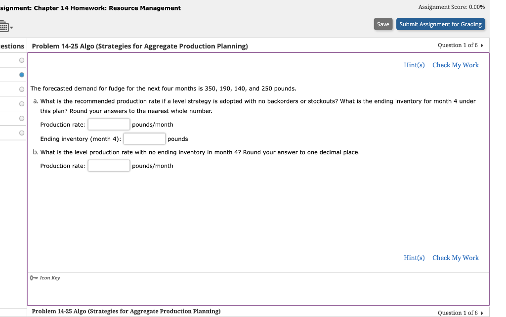 signment: Chapter 14 Homework: Resource
