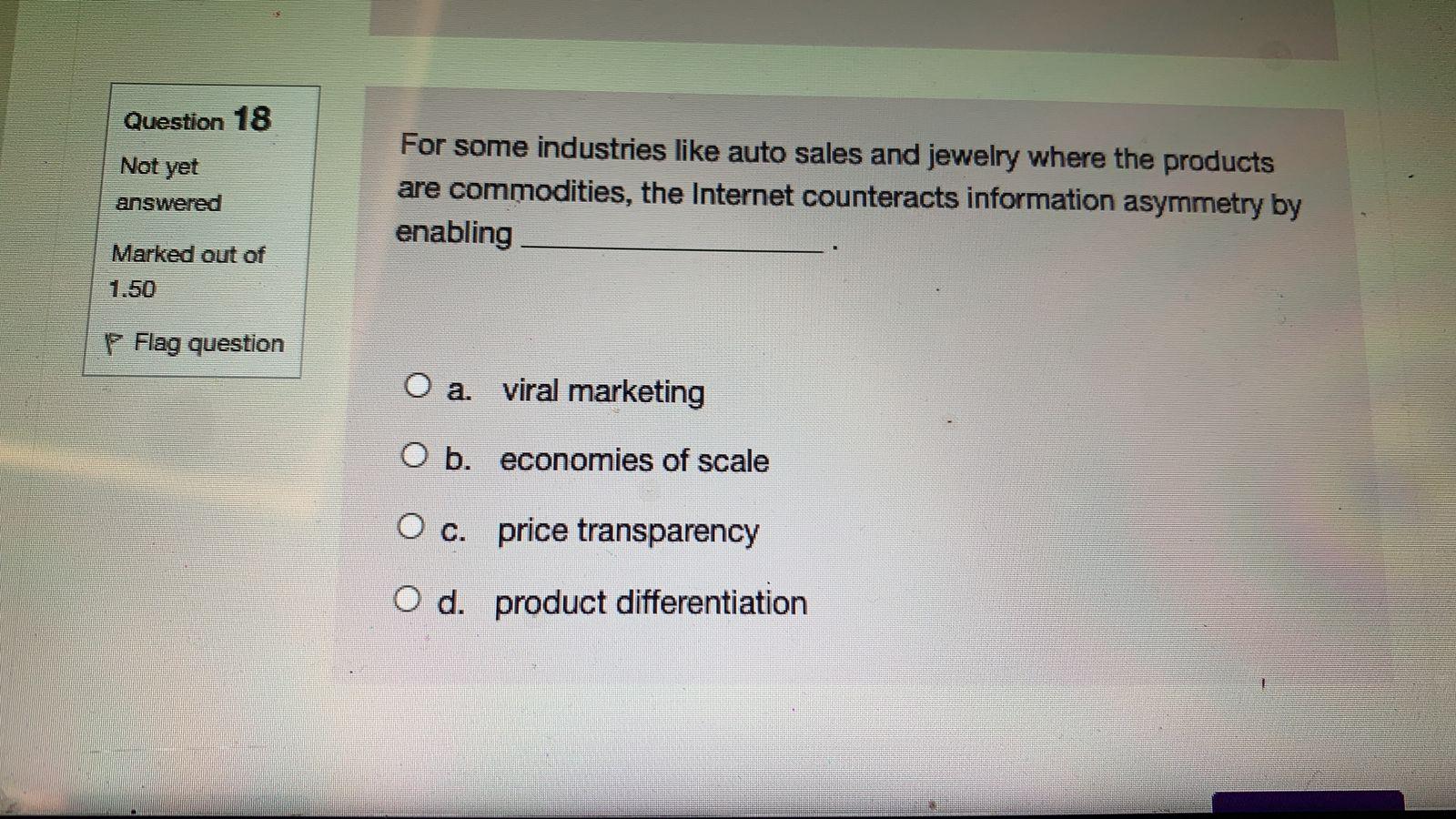 Time left 0:27:57 Question 13 Not yet The
