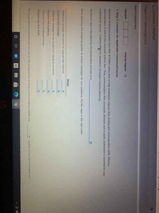 CENGAGE | MINDTAP Chapter 03: Aplia Assignment