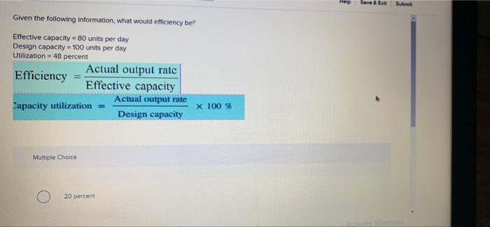 a- 20 b- 35 c- 48 d- 60 e- 80 Help Save & Submit