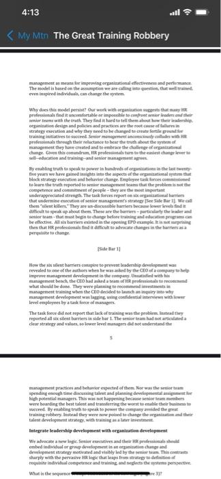 QUESTIONS ON THE TRAINING ROBBERY CASE 1.