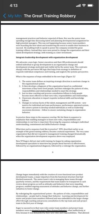 QUESTIONS ON THE TRAINING ROBBERY CASE 1.