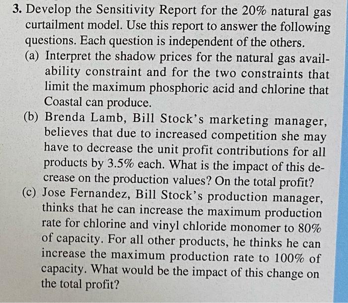 solve question 3 with excel please 3. Develop the