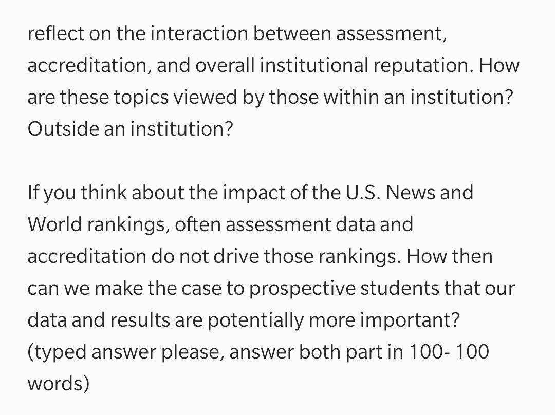 reflect on the interaction between assessment,