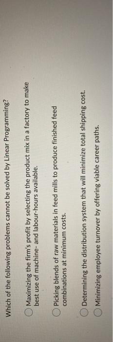 Which of the following problems cannot be solved