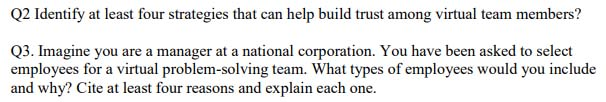 Required Question: Case study Trusting Someone