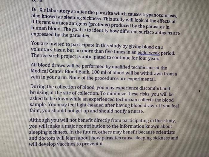 Consent Document Assignment O Case Study: