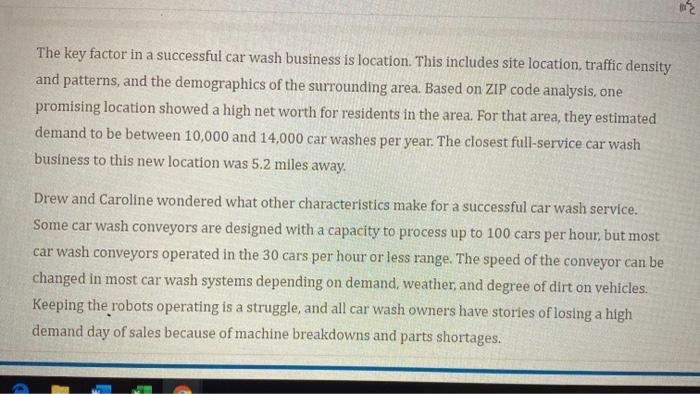 *Make assumptions if needed and put a clear table