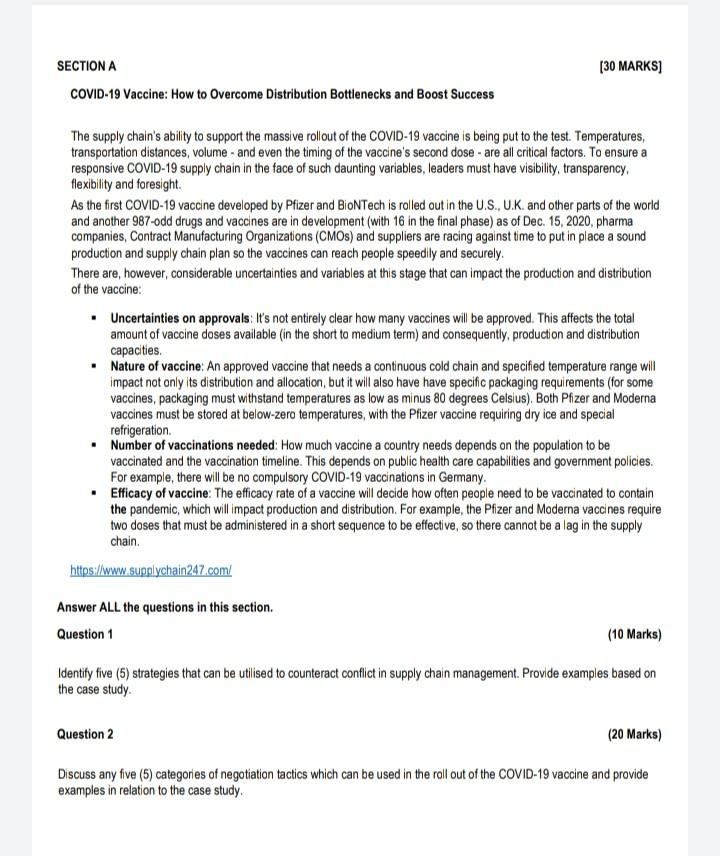 COVID-19 Vaccine: How to Overcome Distribution