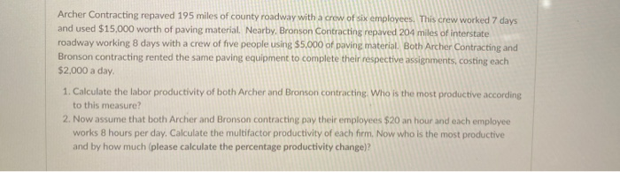 Archer Contracting repaved 195 miles of county