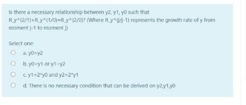 Is there a necessary relationship between y2.