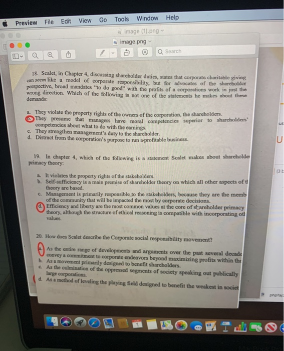 what are your thoughts on these answer? i know