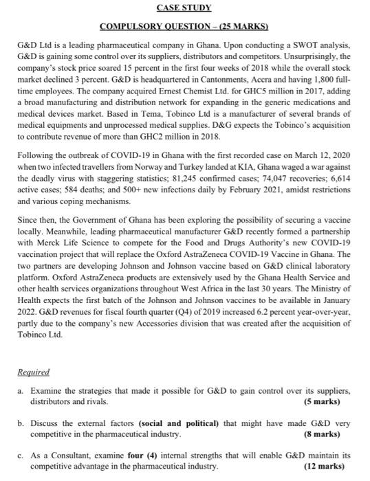 please answer well so i can rate you. CASE STUDY