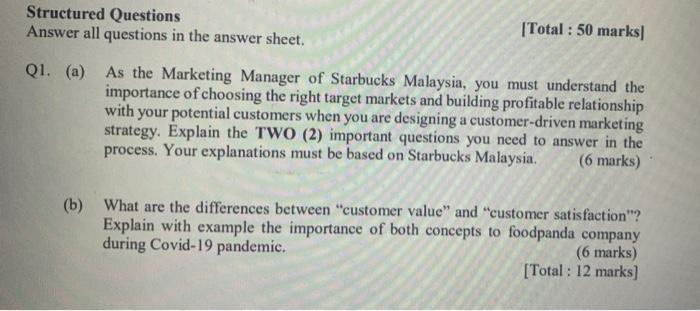 Structured Questions Answer all questions in the