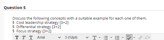 Question 5 Discuss the following concepts with a