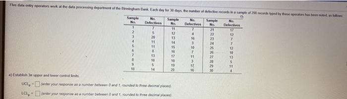 I need all parts please Five data entry operates