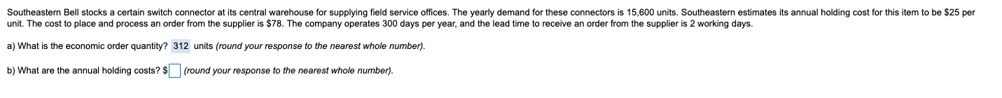 Southeastern Bell stocks a certain switch