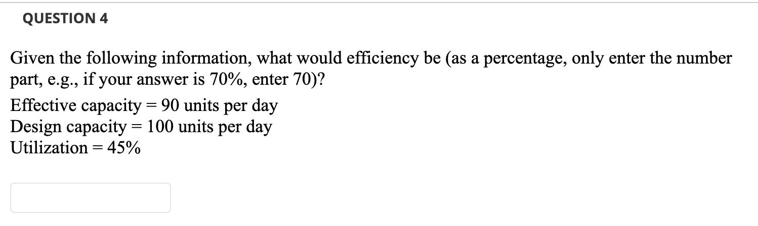 Given the following information, what would