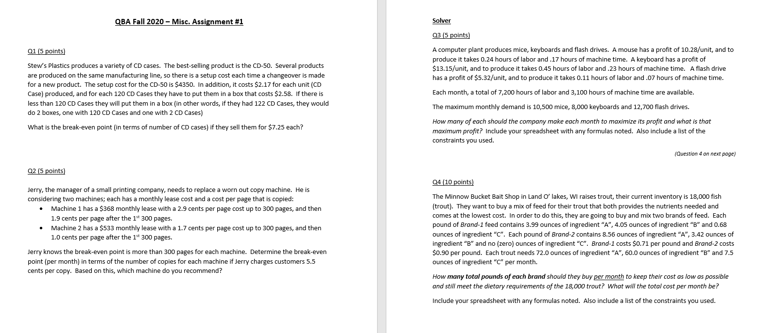 QBA Fall 2020-Misc. Assignment #1 Solver Q3 (5