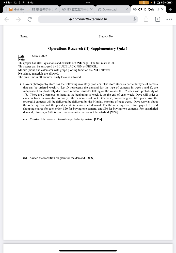 Files 12.15 Fri 18 Mar . ON 85%O C Get Ho cm E3