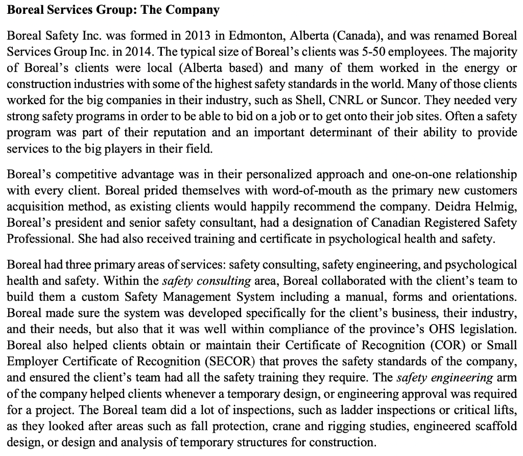 Please write 500-750 words The nature of Boreal's