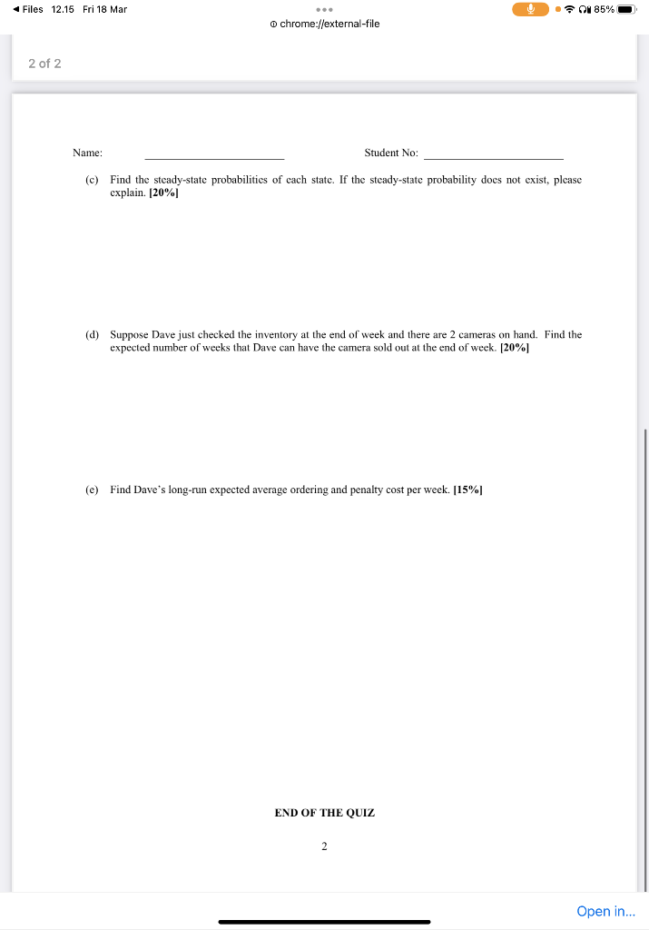 Files 12.15 Fri 18 Mar . ON 85%O C Get Ho cm E3