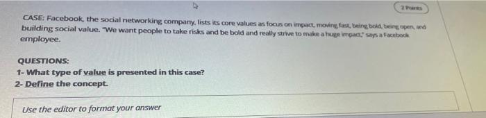 CASE: Facebook, the social networking company,