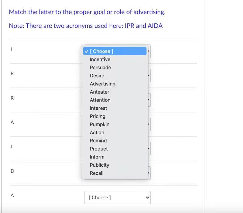 Please complete all Thank you so much Match the