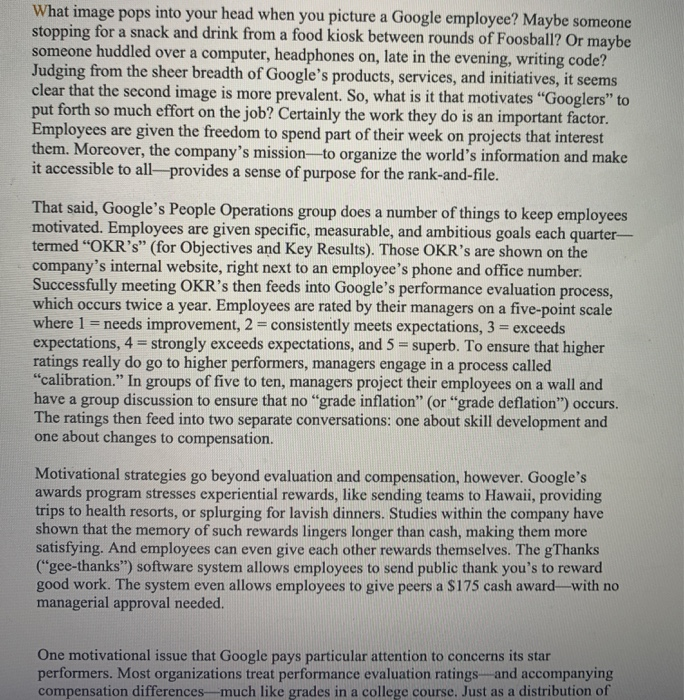  What image pops into your head when you picture a Google