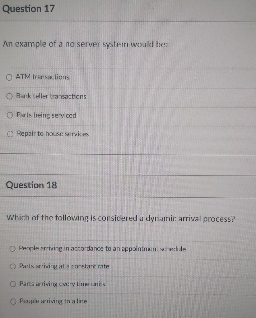 Question 17 An example of a no server system
