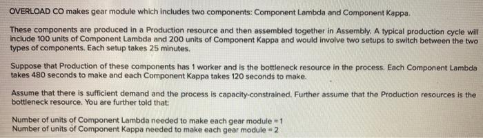 OVERLOAD CO makes gear module which includes two