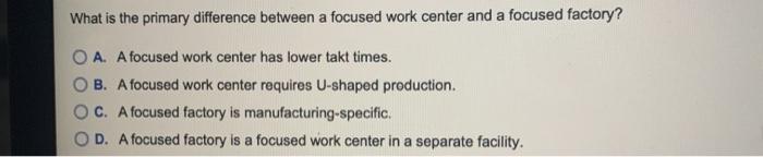 What is the primary difference between a focused