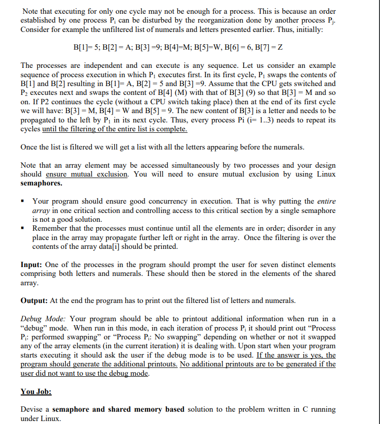 Concurrent Filtering using Semaphores In this